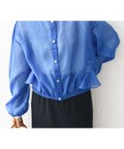 【シップス フォー ウィメン/SHIPS】の【WEB限定】 手洗い可能 シアー フリル 羽織 ブラウス ブルー|ID: prp329100004483362 ipo3291000000031985573