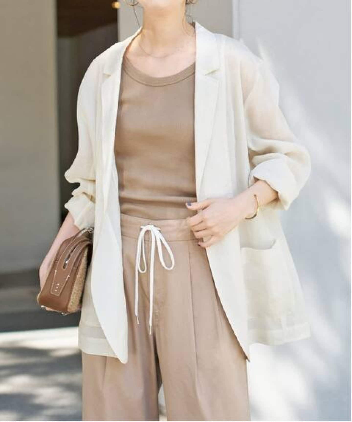 【スピック&スパン/Spick & Span】のラミーミックスシアージャケット 人気、トレンドファッション・服の通販 founy(ファニー) 　ファッション　Fashion　レディースファッション　WOMEN　アウター　Coat Outerwear　ジャケット　Jackets　おすすめ　Recommend　シンプル　Simple　パターン　Pattern　リネン　Linen　夏　Summer　長袖　Long Sleeve　 other-1|ID: prp329100004483366 ipo3291000000032283429