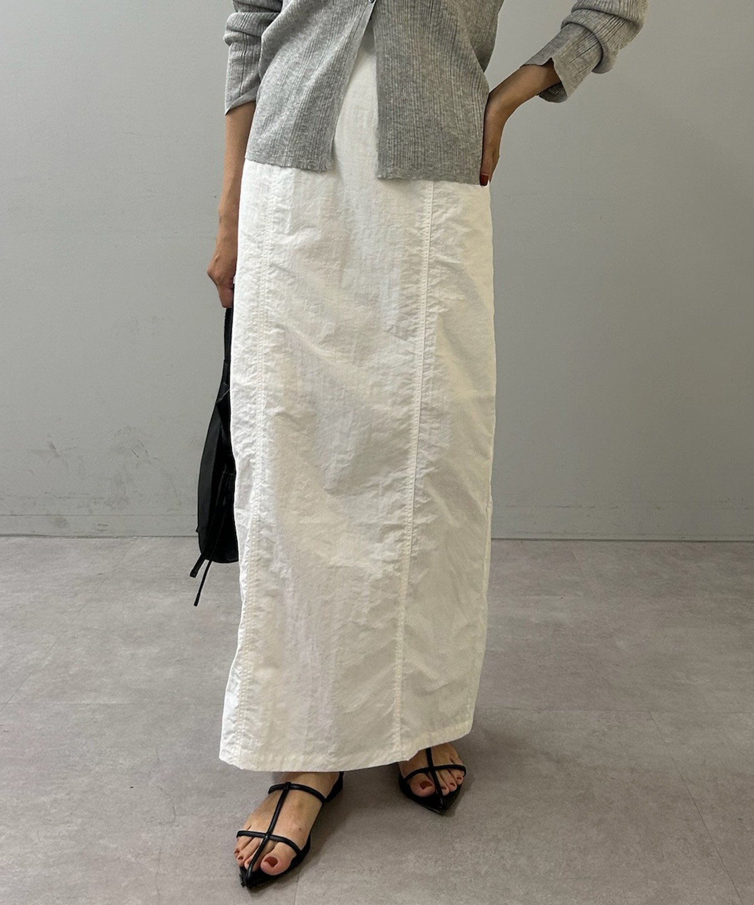 【パルグループ/PAL GROUP】の【SHENERY】ワッシャーナイロンタイトスカート インテリア・キッズ・メンズ・レディースファッション・服の通販 founy(ファニー) 　ファッション　Fashion　レディースファッション　WOMEN　スカート　Skirt　トレンド　Trend　楽ちん　Easy　ホワイト|ID: prp329100004483597 ipo3291000000031607489