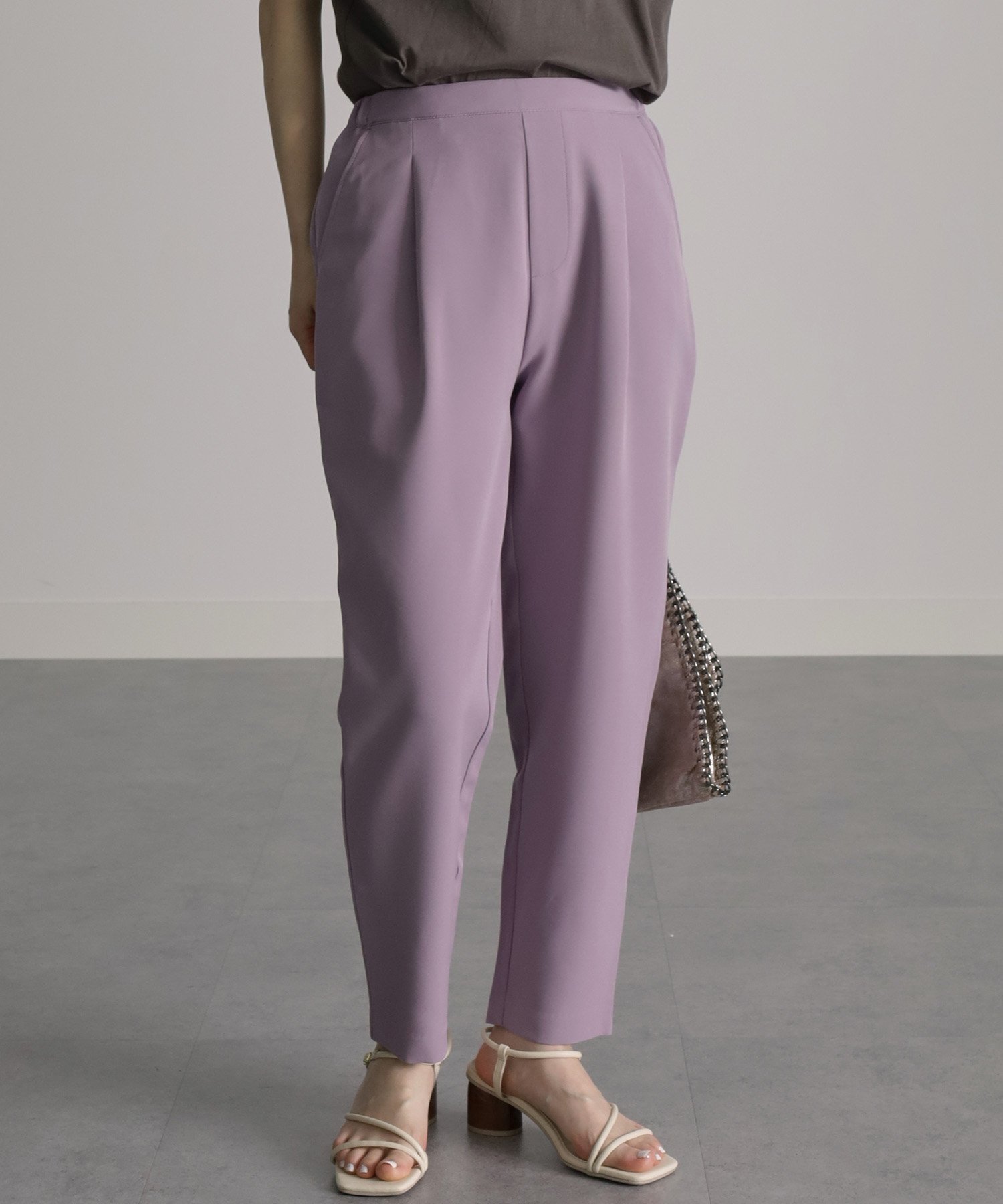 【ラナン/Ranan】の美脚シルエットタックパンツ(股下61cm) インテリア・キッズ・メンズ・レディースファッション・服の通販 founy(ファニー) 　ファッション　Fashion　レディースファッション　WOMEN　パンツ　Pants　ストレッチ　Stretch　ポケット　Pocket　定番　Standard　LIL|ID: prp329100004483851 ipo3291000000031995078