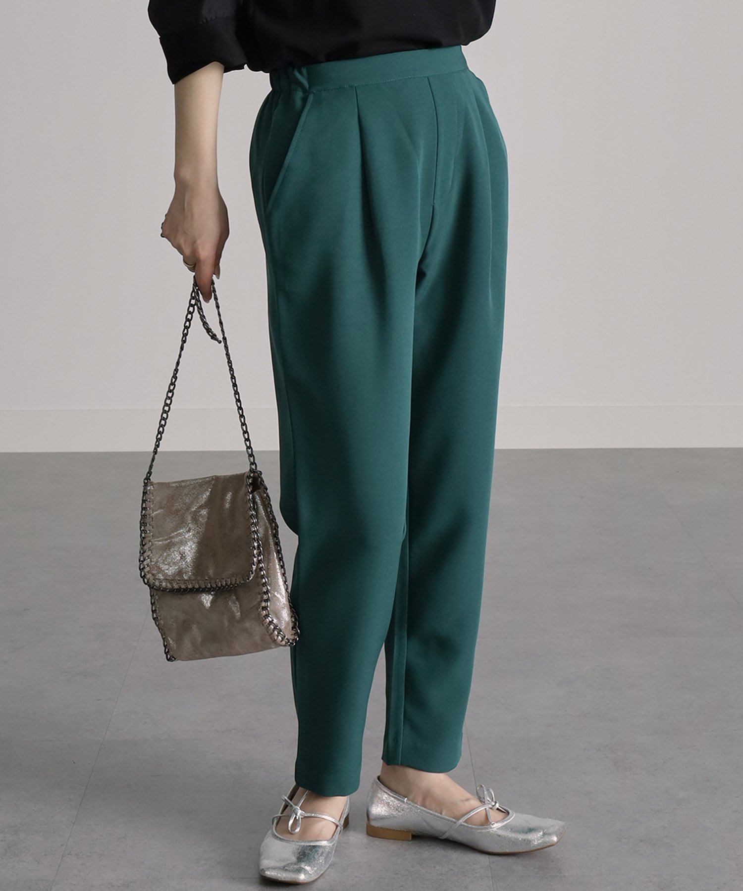 【ラナン/Ranan】の美脚シルエットタックパンツ(股下61cm) インテリア・キッズ・メンズ・レディースファッション・服の通販 founy(ファニー) 　ファッション　Fashion　レディースファッション　WOMEN　パンツ　Pants　ストレッチ　Stretch　ポケット　Pocket　定番　Standard　MOSGE|ID: prp329100004483851 ipo3291000000031995081