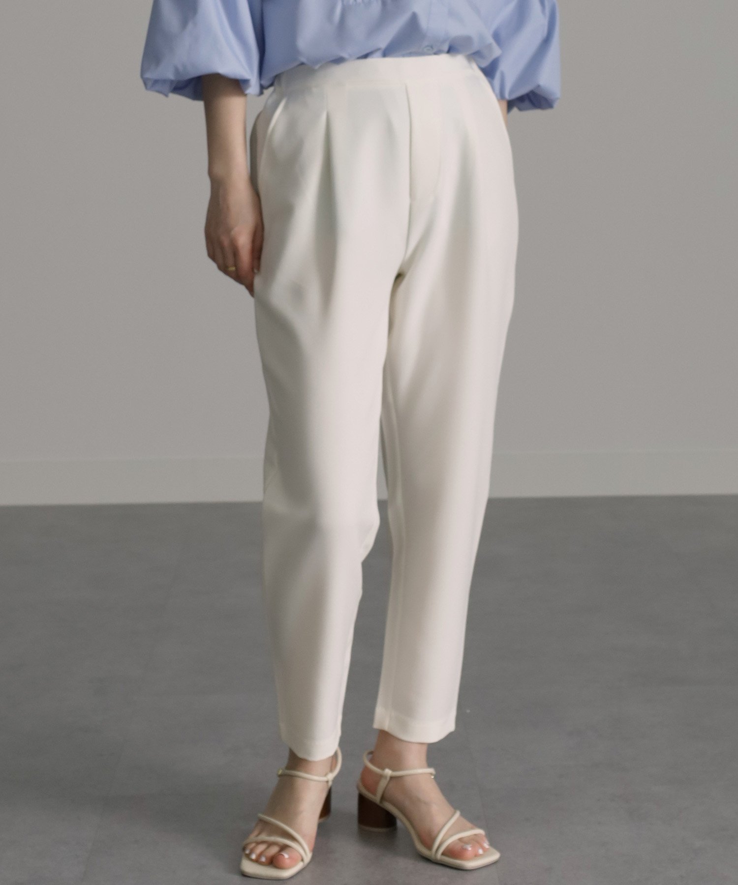 【ラナン/Ranan】の美脚シルエットタックパンツ(股下61cm) インテリア・キッズ・メンズ・レディースファッション・服の通販 founy(ファニー) 　ファッション　Fashion　レディースファッション　WOMEN　パンツ　Pants　ストレッチ　Stretch　ポケット　Pocket　定番　Standard　OW|ID: prp329100004483851 ipo3291000000031995085
