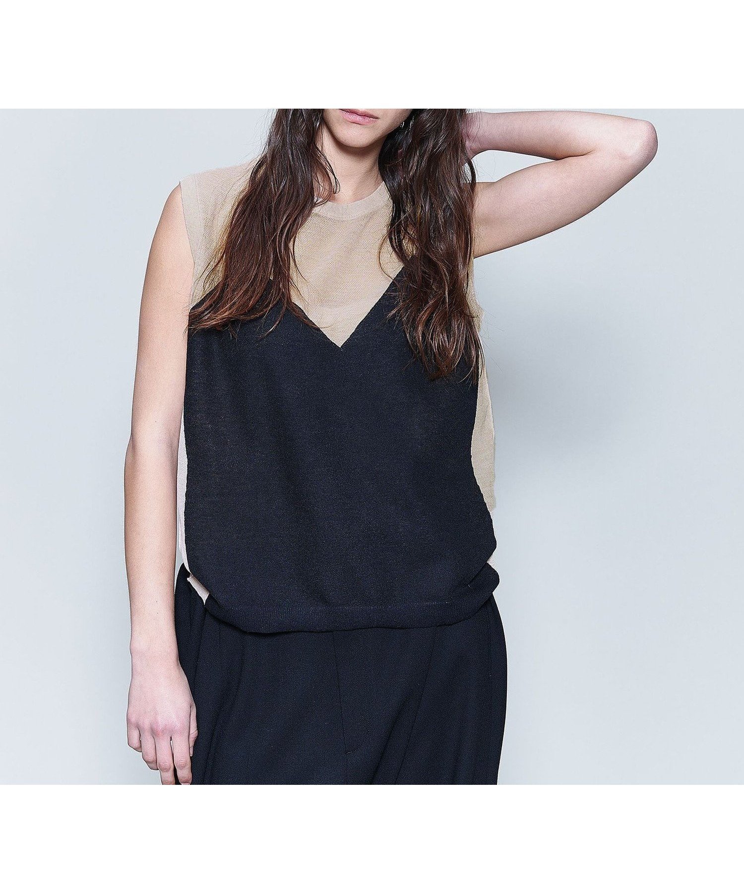 【ビューティ&ユース ユナイテッドアローズ/BEAUTY&YOUTH / UNITED ARROWS】の6(ROKU) パッチノースリーブ ニット インテリア・キッズ・メンズ・レディースファッション・服の通販 founy(ファニー) 　ファッション　Fashion　レディースファッション　WOMEN　トップス・カットソー　Tops/Tshirt　ニット　Knit Tops　キャミソール / ノースリーブ　No Sleeves　インナー　Inner　カーディガン　Cardigan　ジャケット　Jacket　ノースリーブ　No Sleeve　パッチ　Patch　ビスチェ　Bustier　夏　Summer　春　Spring　BEIGE|ID: prp329100004484179 ipo3291000000031740927