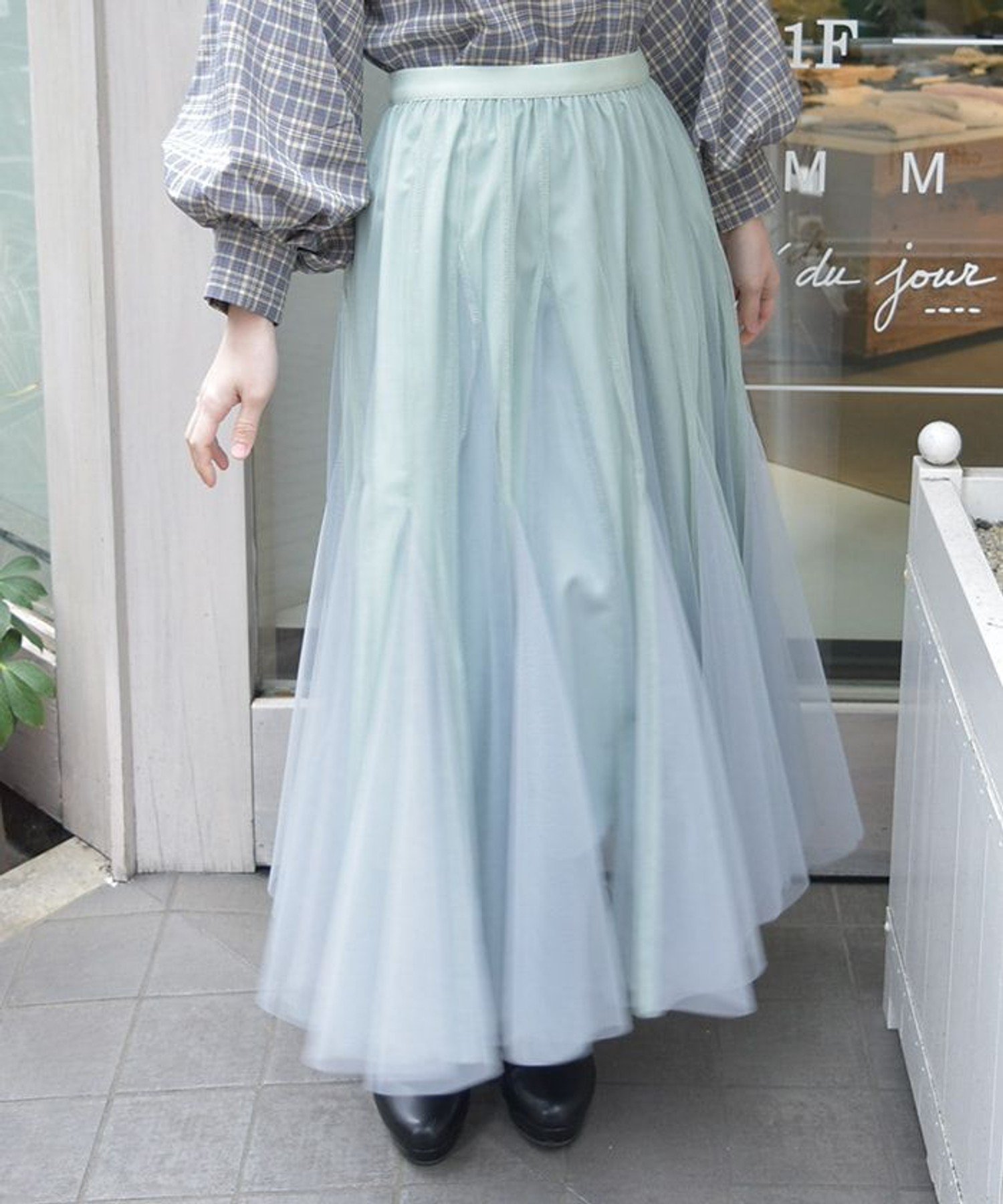 【アクシーズファム/axes femme】のグラデーションチュールスカート インテリア・キッズ・メンズ・レディースファッション・服の通販 founy(ファニー) 　ファッション　Fashion　レディースファッション　WOMEN　スカート　Skirt　インナー　Inner　チュール　Tulle　フェミニン　Feminine　フレア　Flare　ベーシック　Basic　ラベンダー　Lavender　エレガント 上品　Elegant　切替　Switching　羽織　Haori　ミント|ID: prp329100004484378 ipo3291000000031907914