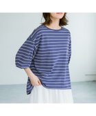 【スタディオ クリップ/studio CLIP】のUSAコットンタックパフスリーブTシャツ ネイビー×ミント08|ID: prp329100004484476 ipo3291000000031955981