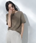 【ナノ ユニバース/nano universe】のAnti Soaked 汗染み防止ボートネックTシャツ カーキ|ID: prp329100004484599 ipo3291000000031905739