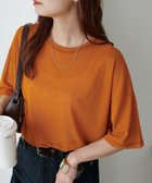 【ディスコート/Discoat】の【新色追加/WEB限定】梨地シアー5分袖 オレンジ|ID: prp329100004484624 ipo3291000000031774491