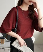 【ディスコート/Discoat】の【新色追加/WEB限定】梨地シアー5分袖 バーガンディー|ID: prp329100004484624 ipo3291000000031774502