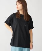 【シップス フォー ウィメン/SHIPS】の【WEB限定】SHIPS 汗染み防止加工 ワンポイントロゴ ビッグシルエットヘビーウェイトTシャツ ブラック|ID: prp329100004484692 ipo3291000000031764432