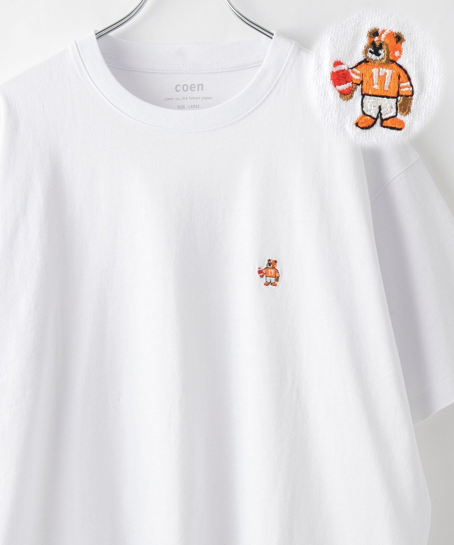 【コーエン メン/COEN / MEN】のUSAコットンベア刺繍Tシャツ 人気、トレンドファッション・服の通販 founy(ファニー) 　ファッション　Fashion　メンズファッション　Men's Style Online　おすすめ　Recommend　シンプル　Simple　スポーティ　Sporty　ベーシック　Basic　ワンポイント　One Point　人気　Popularity　 other-1|ID: prp329100004484805 ipo3291000000032583953