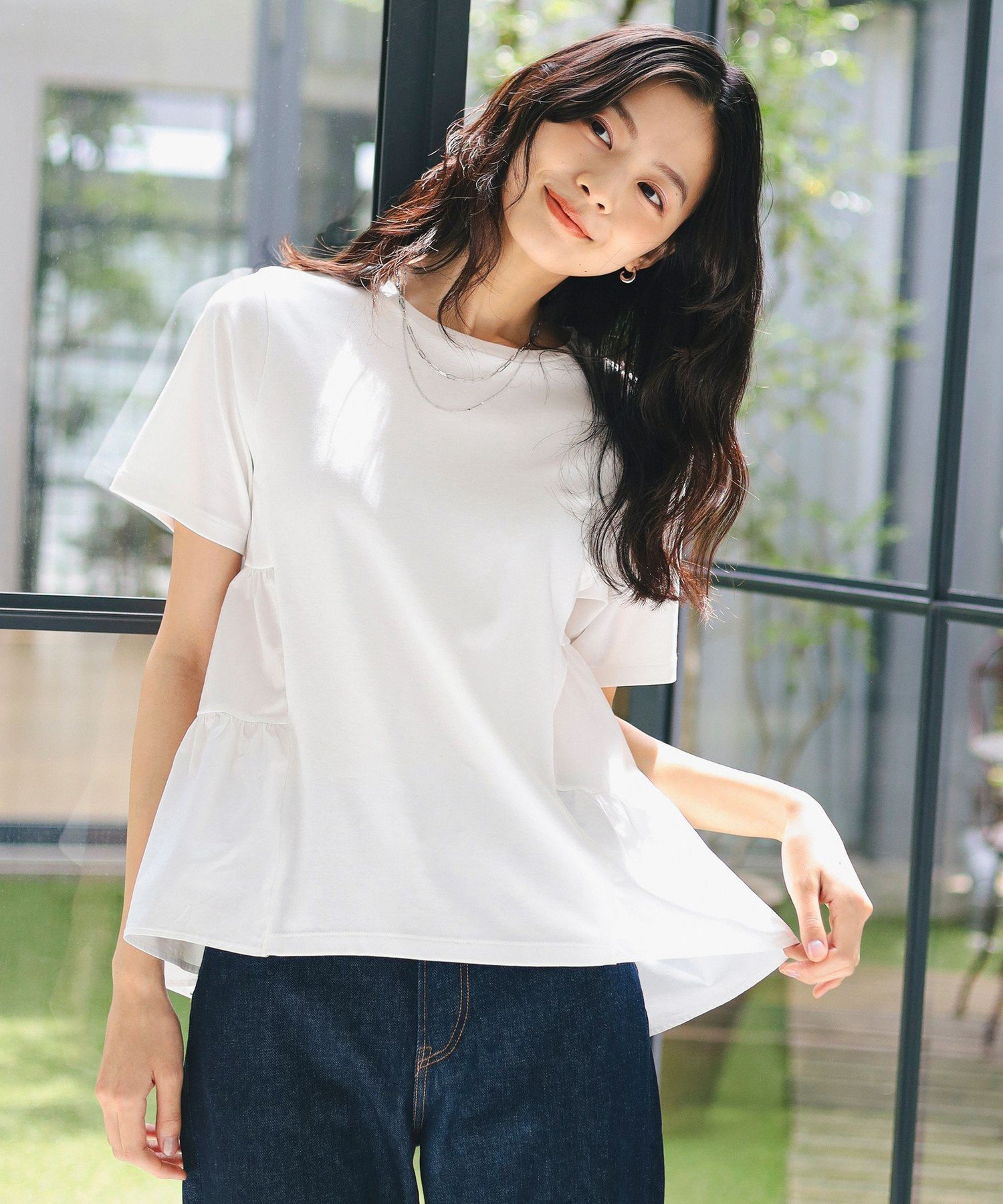 【ビーミングライフストアバイビームス/B:MING LIFE STORE by BEAMS】の【7/25再値下げ】サイド ティアード プルオーバー 25SS きれいめ Tシャツ ウォッシャブル 体型カバー シルエット デザイン 着映え 人気、トレンドファッション・服の通販 founy(ファニー) 　ファッション　Fashion　レディースファッション　Fashion for Women　トップス・カットソー　Cut & Sew Tops　シャツ・ブラウス・オフィスカジュアル　Elegant Blouses & Button-Ups　ロングTシャツ・Tシャツ　Longline T-Shirts & Tees　カジュアルプルオーバー・ニットトップス　Pullovers & Knit Tops / Casual Pullovers　ウォッシャブル　Machine Washable　カーゴパンツ　Cargo Pants, Utility Pants　ティアード　Tiered, Tiered Style　デニム　Denim, Jeans Material　おすすめ　Recommended / Our Picks　2025年　2025　2025春夏・S/S　Spring/Summer 2025 SS25　 other-1|ID: prp329100004484818 ipo3291000000033186892