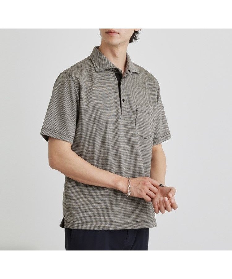 【タケオキクチ/TAKEO KIKUCHI / MEN】の千鳥柄ポロシャツ 人気、トレンドファッション・服の通販 founy(ファニー) 　ファッション　Fashion　メンズファッション　MEN　おすすめ　Recommend　ジャージ　Jersey　ストレッチ　Stretch　ポケット　Pocket　ポロシャツ　Polo Shirt　メッシュ　Mesh　リラックス　Relax　ワイド　Wide　エレガント 上品　Elegant　夏　Summer　 other-1|ID: prp329100004484908 ipo3291000000031614478