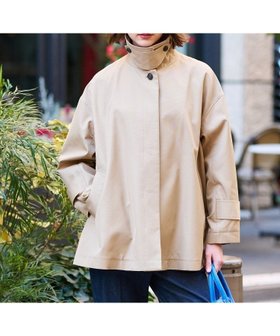 【ドレステリア/DRESSTERIOR】のAラインレインアウター 人気、トレンドファッション・服の通販 founy(ファニー) ファッション Fashion レディースファッション WOMEN アウター Coat Outerwear 春 Spring ショート Short スタンド Stand スリーブ Sleeve ツイル Twill トレンド Trend フロント Front リラックス Relax |ID:prp329100004485683