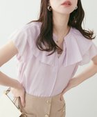 【ナチュラルクチュール/natural couture】のタックフリル衿スキッパーあきブラウス ラベンダー|ID: prp329100004485724 ipo3291000000031801066