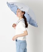 【ムーンバット/MOONBAT】のPOLO RALPH LAUREN(ポロ ラルフ ローレン) WEB限定 レディース 日傘 長傘 晴雨兼用 遮光 遮熱 UV フリル ワンポイントベア サックスブルー|ID: prp329100004486112 ipo3291000000031855782