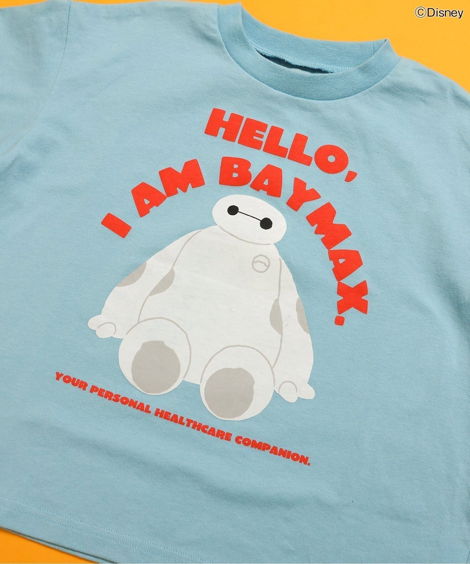 【その他のブランド/Other】のWEB限定 【ディズニー】BAY MAX/Tシャツ インテリア・キッズ・メンズ・レディースファッション・服の通販 founy(ファニー) 　ファッション　Fashion　キッズファッション　KIDS　イエロー　Yellow　プリント　Print　おすすめ　Recommend　夏　Summer　サックス|ID: prp329100004486217 ipo3291000000031677405