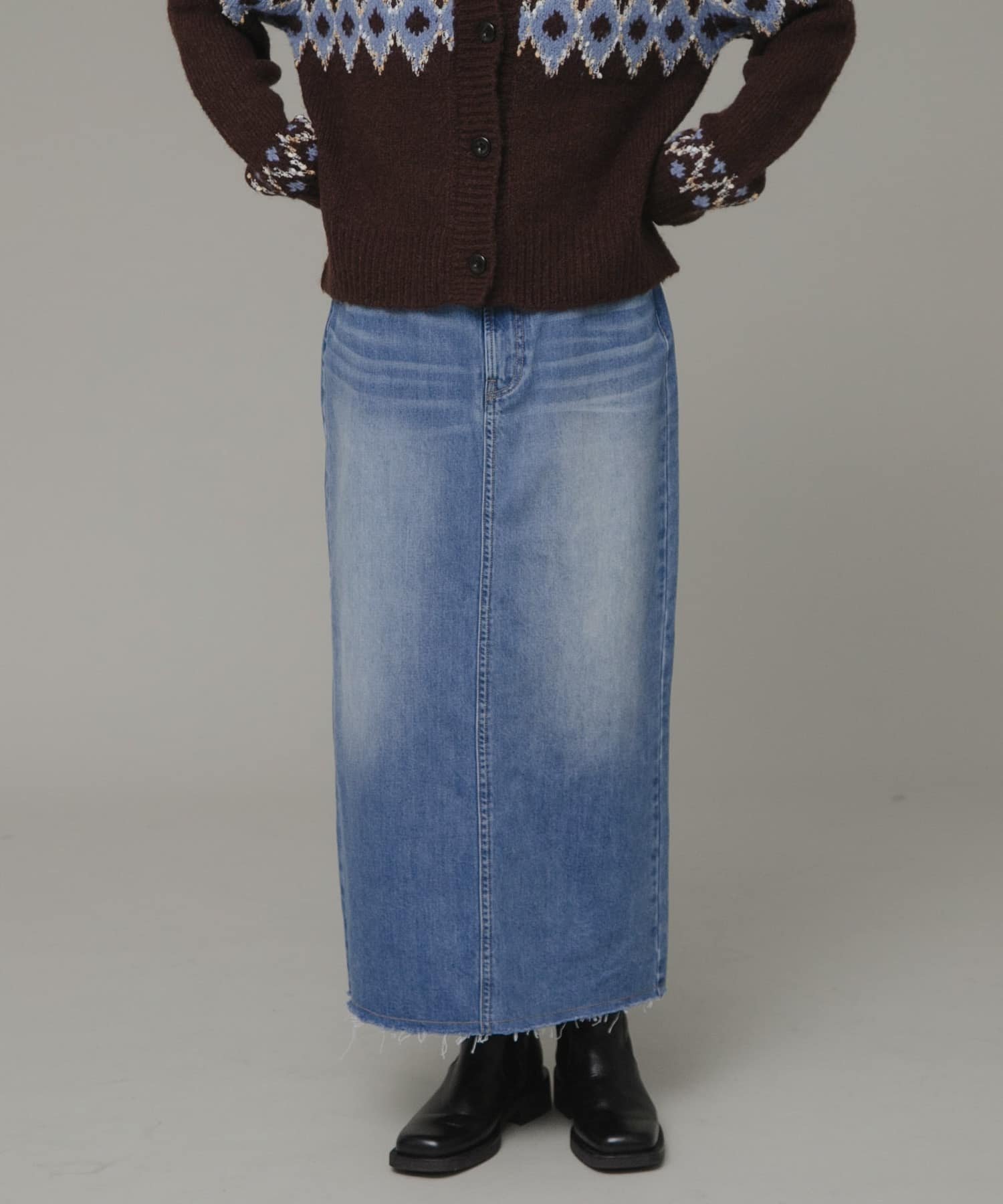 【サニーレーベル/Sonny Label / URBAN RESEARCH】のバックスリットデニムスカート インテリア・キッズ・メンズ・レディースファッション・服の通販 founy(ファニー) 　ファッション　Fashion　レディースファッション　WOMEN　スカート　Skirt　デニムスカート　Denim Skirts　バッグ　Bag　2024年　2024　2024-2025秋冬・A/W　Aw/Autumn/Winter/Fw/Fall/2024-2025　冬　Winter　コンパクト　Compact　シンプル　Simple　スリット　Slit　デニム　Denim　ユーズド　Used　A/W・秋冬　Aw・Autumn/Winter・Fw・Fall-Winter　ブルー|ID: prp329100004486221 ipo3291000000031761705