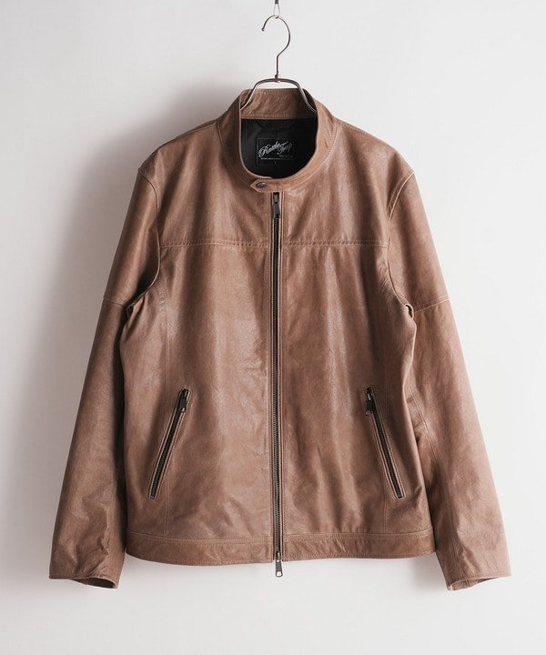 【メンズビギトーキョー/Men's Bigi / MEN】のラムベジタブルレザーシングルライダース インテリア・キッズ・メンズ・レディースファッション・服の通販 founy(ファニー) 　ファッション　Fashion　メンズファッション　MEN　シンプル　Simple　スマート　Smart　デニム　Denim　ミリタリー　Military　リアル　Real　ワーク　Work　グレイッシュベージュ|ID: prp329100004486339 ipo3291000000031626265