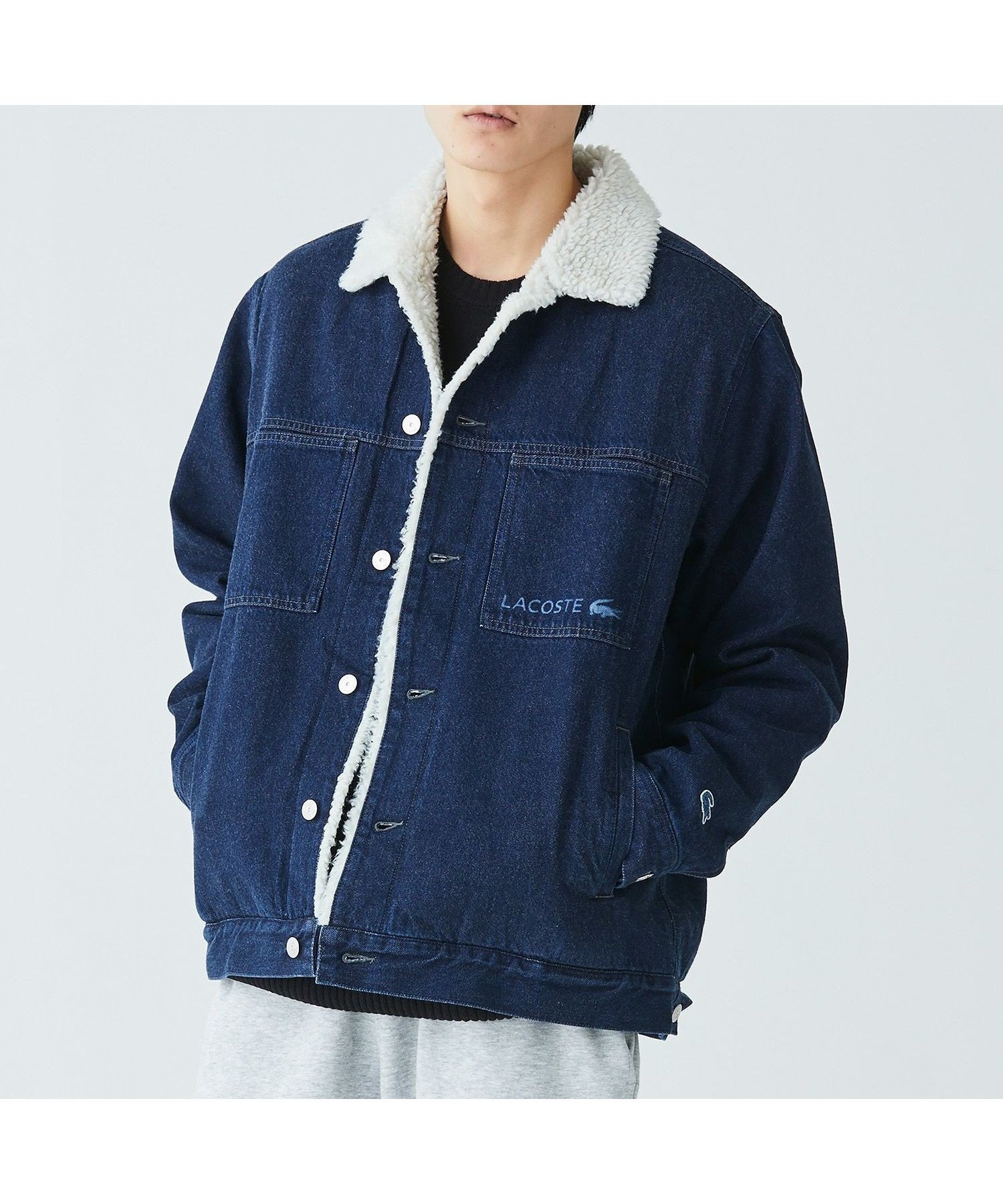【ラコステ/LACOSTE / MEN】のボアライニングデニムジャケット インテリア・キッズ・メンズ・レディースファッション・服の通販 founy(ファニー) 　ファッション　Fashion　メンズファッション　MEN　ウォッシュ　Wash　ジャケット　Jacket　デニム　Denim　ライニング　Lining　ダークインディゴブルー|ID: prp329100004486463 ipo3291000000031627145
