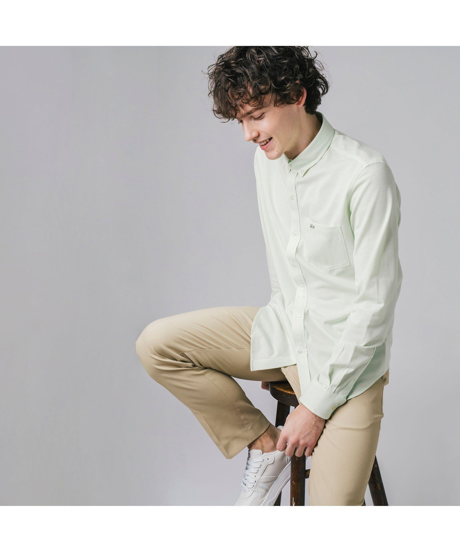 【ラコステ/LACOSTE / MEN】のクールマックスブレンド鹿の子地シャツ インテリア・キッズ・メンズ・レディースファッション・服の通販 founy(ファニー) 　ファッション　Fashion　メンズファッション　MEN　ストレッチ　Stretch　ポケット　Pocket　夏　Summer　春　Spring　S/S・春夏　Ss・Spring/Summer　鹿の子　Pique　ライトグリーン|ID: prp329100004486588 ipo3291000000031628037