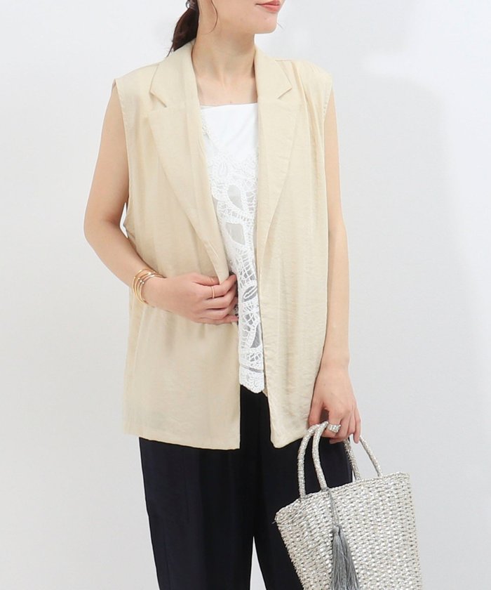 【ノーリーズ/NOLLEY'S】のRy/Nyスラブジレ インテリア・キッズ・メンズ・レディースファッション・服の通販 founy(ファニー) https://founy.com/ ファッション Fashion レディースファッション WOMEN アウター Coat Outerwear トップス・カットソー Tops/Tshirt ベスト/ジレ Gilets/Vests 2025年 2025 2025春夏・S/S Ss,Spring/Summer,2025 おすすめ Recommend |ID: prp329100004487550 ipo3291000000031872801