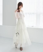 【マジェスティック レゴン/MAJESTIC LEGON】のチュールギャザーティアードスカート 人気、トレンドファッション・服の通販 founy(ファニー) ファッション Fashion レディースファッション Fashion for Women スカート Skirts ティアードスカート Tiered Skirts チュール Tulip, Tulip Motif ティアードスカート Tiered Skirt, Flounced Skirt フレア Flare, Flared リボン Ribbon, Bow thumbnail アイボリー|ID: prp329100004487567 ipo3291000000032750698