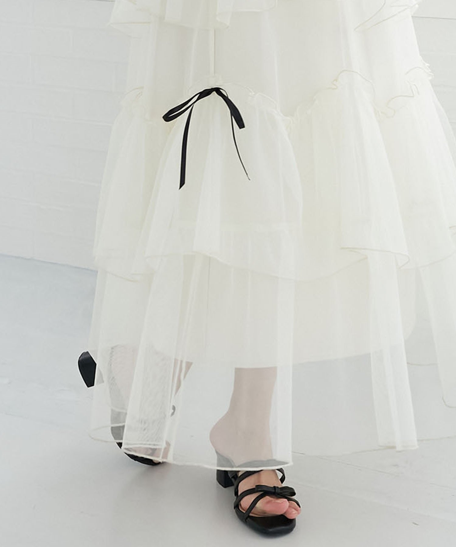 【マジェスティック レゴン/MAJESTIC LEGON】の◎チュールギャザーティアードスカート 人気、トレンドファッション・服の通販 founy(ファニー) 　ファッション　Fashion　レディースファッション　Fashion for Women　スカート　Skirts　ティアードスカート　Tiered Skirts　チュール　Tulip, Tulip Motif　ティアードスカート　Tiered Skirt, Flounced Skirt　フレア　Flare, Flared　リボン　Ribbon, Bow　 other-1|ID: prp329100004487567 ipo3291000000033209426