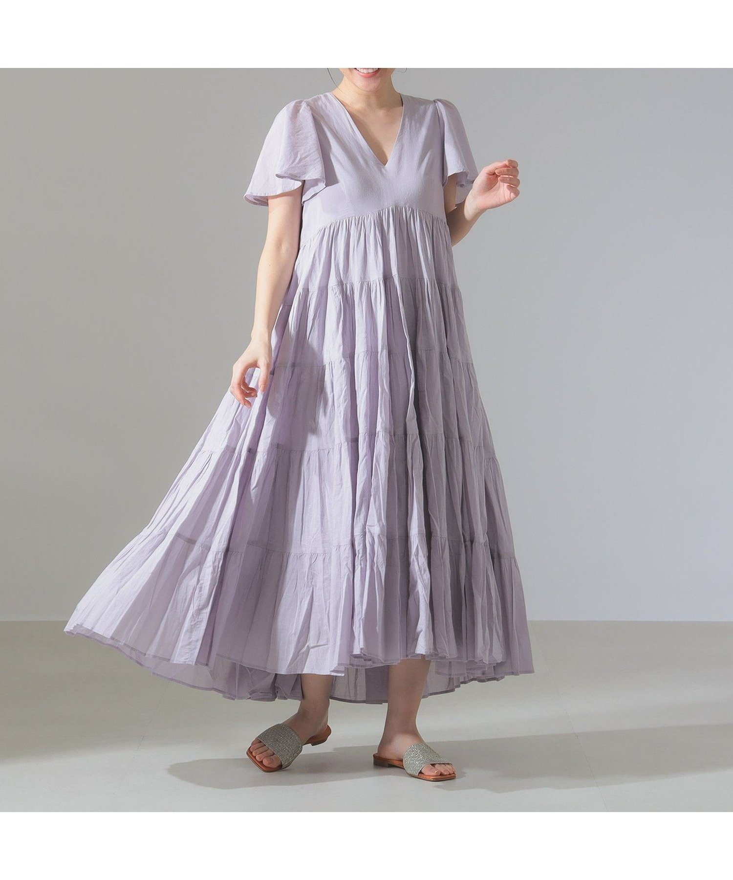 【デミルクス ビームス/Demi-Luxe BEAMS】の【別注】MARIHA / エンジェルのワンピース 25SS 旅行 お呼ばれ インテリア・キッズ・メンズ・レディースファッション・服の通販 founy(ファニー) 　ファッション　Fashion　レディースファッション　WOMEN　ワンピース　Dress　インド　India　サンダル　Sandals　スニーカー　Sneakers　スポーツ　Sports　スリーブ　Sleeve　ティアード　Tiered　ネップ　Nep Yarn　フェミニン　Feminine　フレア　Flare　プリント　Print　別注　Special Order　おすすめ　Recommend　旅行　Travel　2025年　2025　2025春夏・S/S　Ss,Spring/Summer,2025　PALE_LAVENDER|ID: prp329100004487603 ipo3291000000031989903
