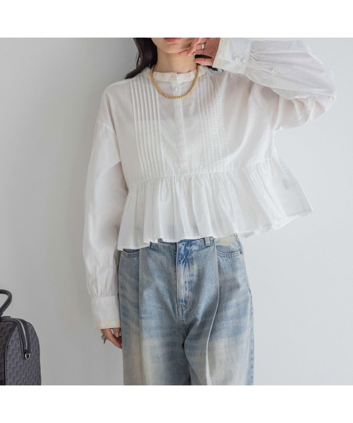 【ジーナシス/JEANASiS】のエンブロイダリーペプラムブラウス インテリア・キッズ・メンズ・レディースファッション・服の通販 founy(ファニー) https://founy.com/ ファッション Fashion レディースファッション WOMEN トップス・カットソー Tops/Tshirt シャツ/ブラウス Shirts/Blouses おすすめ Recommend ペプラム Peplum ボトム Bottom ワイド Wide 春 Spring |ID: prp329100004487672 ipo3291000000031998483