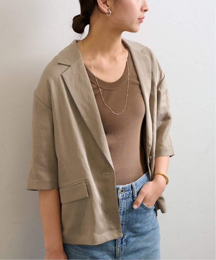 【フレームワーク/FRAMeWORK】のハーフスリーブジャケット インテリア・キッズ・メンズ・レディースファッション・服の通販 founy(ファニー) https://founy.com/ ファッション Fashion レディースファッション WOMEN アウター Coat Outerwear ジャケット Jackets ショルダー Shoulder ジャケット Jacket スリーブ Sleeve ドロップ Drop ハーフ Half エレガント 上品 Elegant |ID: prp329100004487818 ipo3291000000031918840