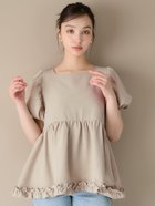 【コカ/COCA】のフロッキードットブラウス Beige|ID: prp329100004487893 ipo3291000000031984143