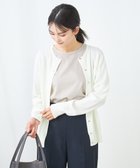 【アー ヴェー ヴェー/a.v.v】の【接触冷感/UVカット/洗える】クルーネック美ラクるサマーカーディガン ホワイト|ID: prp329100004487965 ipo3291000000031990666