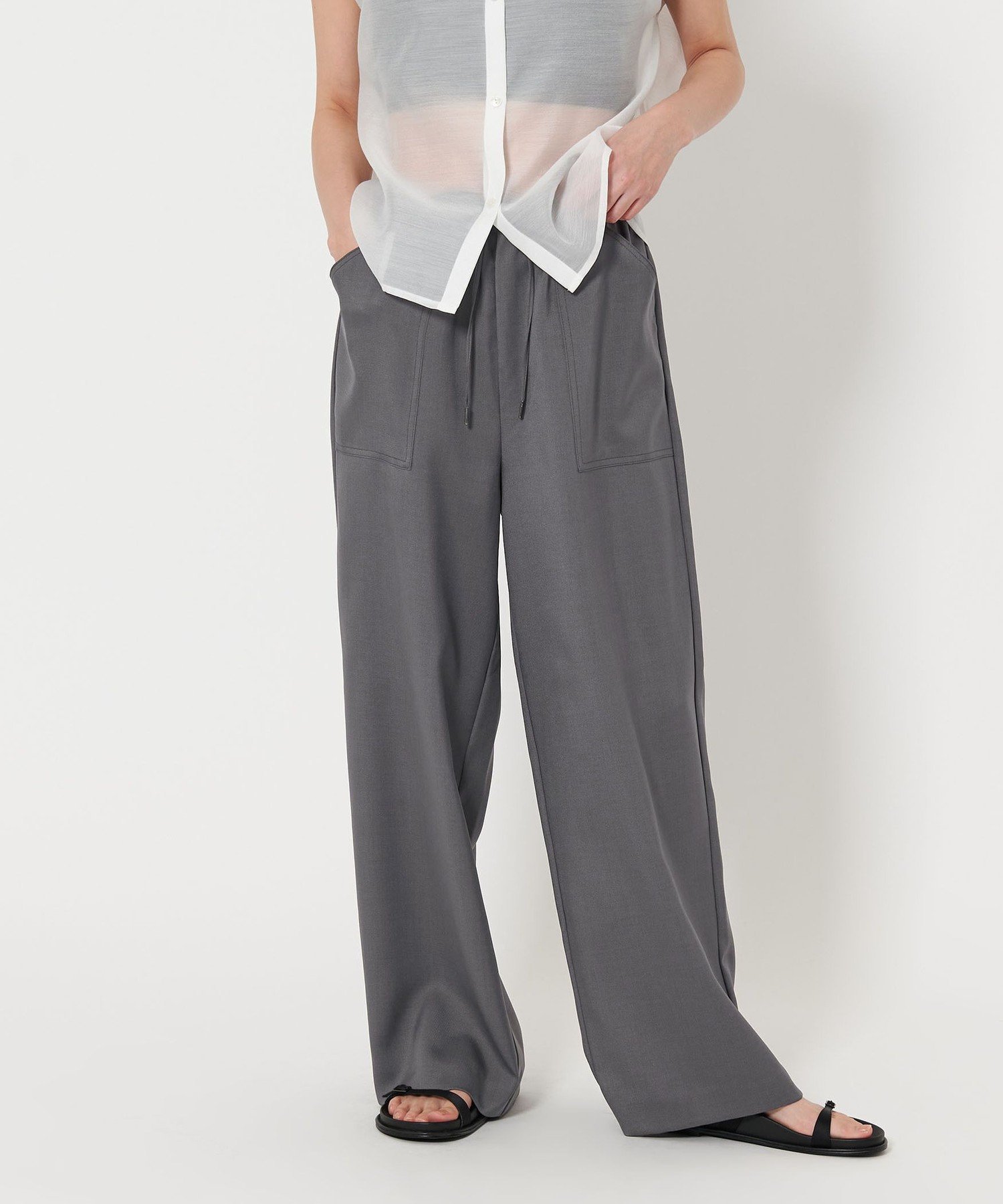 【ユナイテッドアローズ/UNITED ARROWS】のMARW UNITED ARROWS ドローストリング イージーパンツ 人気、トレンドファッション・服の通販 founy(ファニー) 　ファッション　Fashion　レディースファッション　WOMEN　パンツ　Pants　カットソー　Cut And Sew　シンプル　Simple　ストレート　Straight　ドローストリング　Drawstring　定番　Standard　人気　Popularity　ポケット　Pocket　ワイド　Wide　ビジネス 仕事 通勤　Business　 other-1|ID: prp329100004488014 ipo3291000000031993151