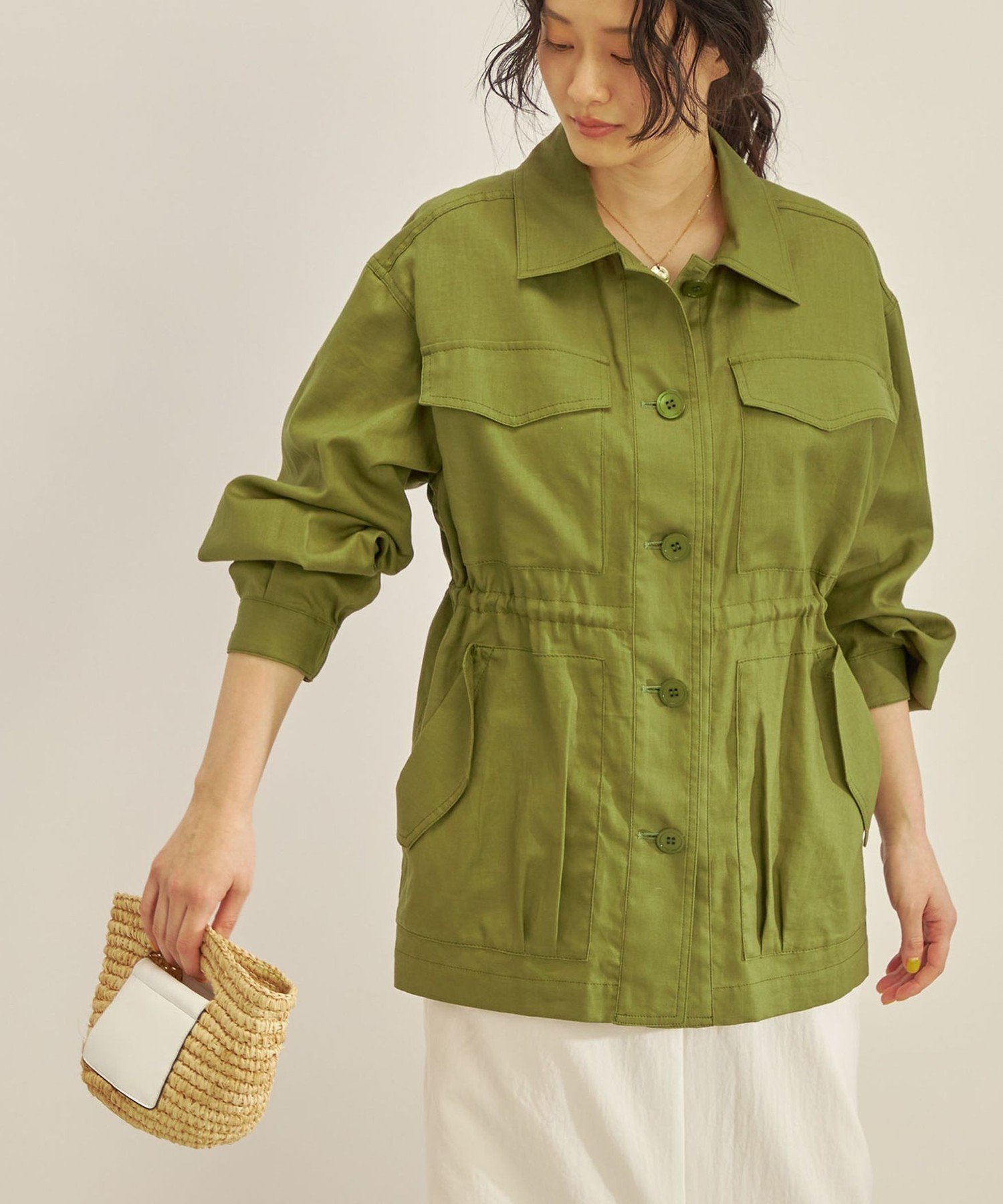 【シップス フォー ウィメン/SHIPS】の手洗い可能 綿麻 ミリタリー オーバー ジャケット 人気、トレンドファッション・服の通販 founy(ファニー) 　ファッション　Fashion　レディースファッション　WOMEN　アウター　Coat Outerwear　ジャケット　Jackets　2023年　2023　2023春夏・S/S　Ss,Spring/Summer,2023　インナー　Inner　ギャザー　Gather　ジャケット　Jacket　タンク　Tank　ツイル　Twill　パッチ　Patch　フェミニン　Feminine　フラップ　Flap　ポケット　Pocket　ミリタリー　Military　 other-1|ID: prp329100004488035 ipo3291000000031949327