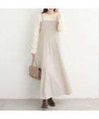【ナチュラルクチュール/natural couture】のカットジョーゼットキャミワンピース グレイッシュベージュ|ID: prp329100004488047 ipo3291000000031841354