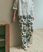 【アーバンリサーチ ドアーズ/URBAN RESEARCH DOORS】のリネンレーヨンフラワープリントパンツ NAT×BLK|ID: prp329100004488156 ipo3291000000032567122