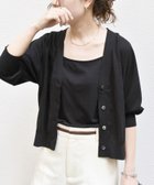 【シップス フォー ウィメン/SHIPS】のSHIPS any 手洗い可能 リネン ミックス Vネック カーディガン ブラック|ID: prp329100004488279 ipo3291000000031984718