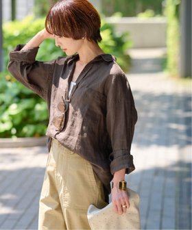 【ジャーナルスタンダード レリューム/JOURNAL STANDARD relume】の手洗い可 / No.66フレンチリネンビッグスキッパー 人気、トレンドファッション・服の通販 founy(ファニー) ファッション Fashion レディースファッション Ladies' Fashion Online 2025年 2025 2025春夏・S/S Ss,Spring/Summer,2025 スキッパー Skipper リネン Linen エレガント 上品 Elegant 定番 Standard |ID:prp329100004488366