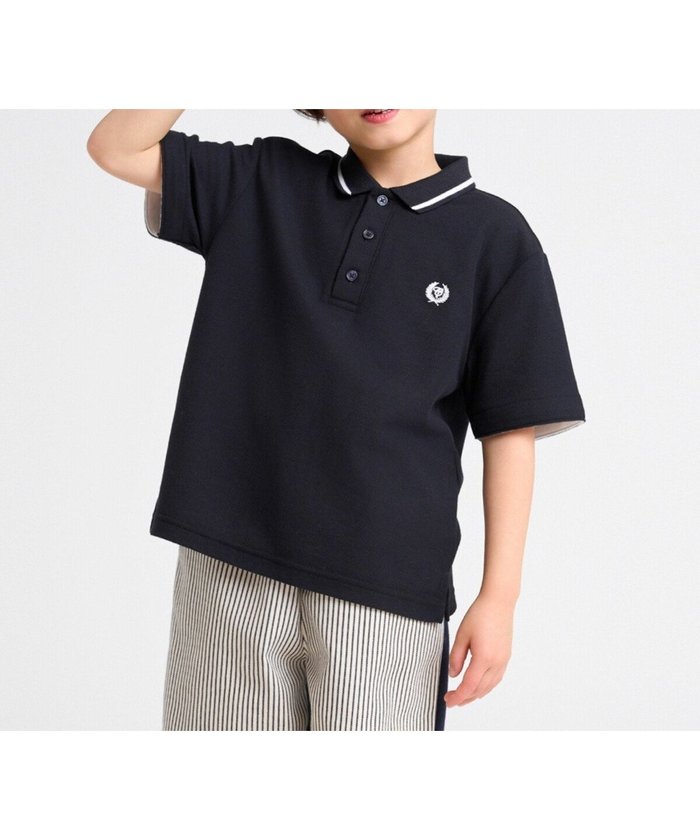 【コムサイズム/COMME CA ISM / KIDS】のエンブレム ポロシャツ インテリア・キッズ・メンズ・レディースファッション・服の通販 founy(ファニー) https://founy.com/ ファッション Fashion キッズファッション KIDS ベーシック Basic ポロシャツ Polo Shirt ワンポイント One Point 吸水 Water Absorption 無地 Plain Color 鹿の子 Pique |ID: prp329100004488380 ipo3291000000031910345