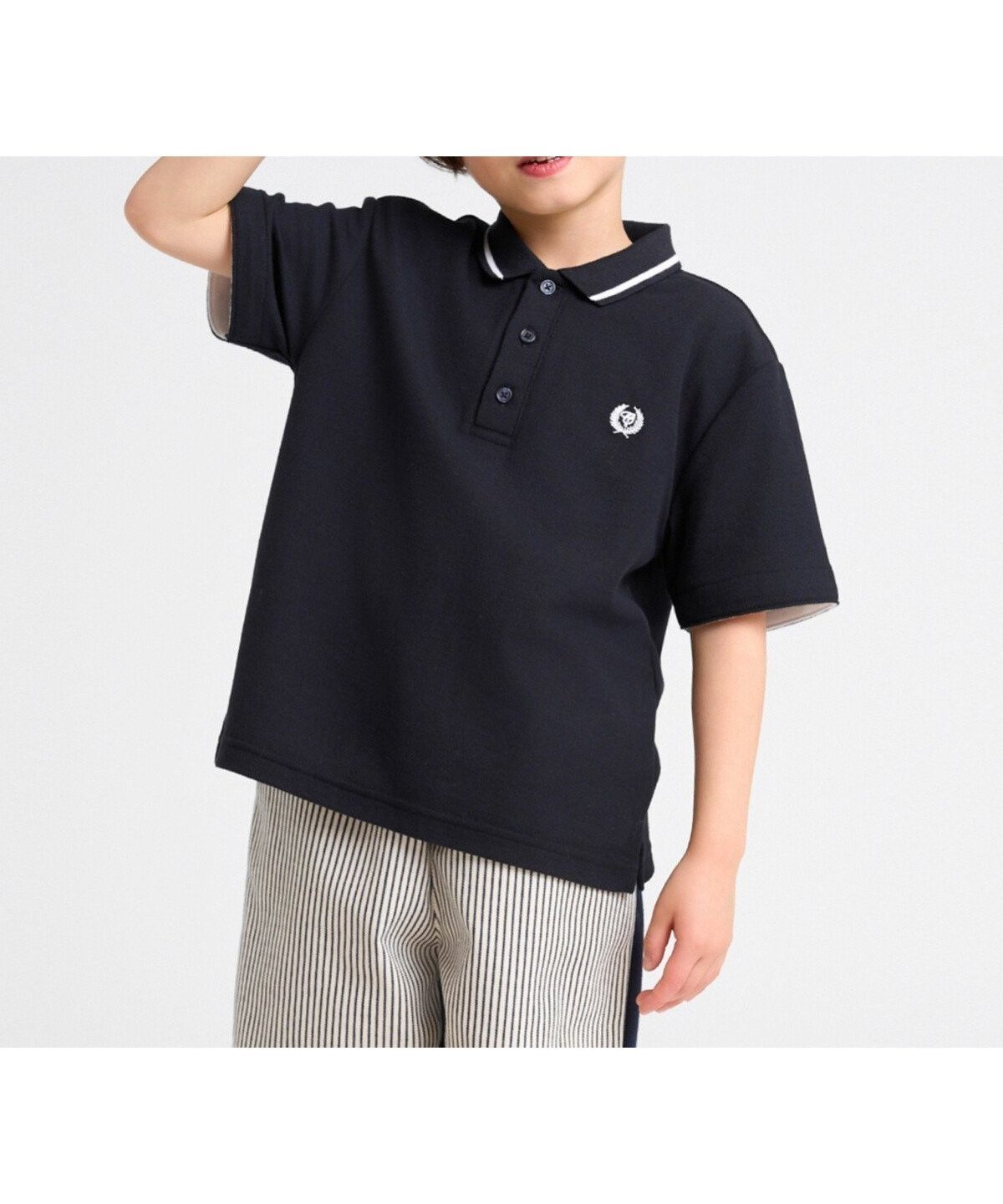 【コムサイズム/COMME CA ISM / KIDS】のエンブレム ポロシャツ 人気、トレンドファッション・服の通販 founy(ファニー) 　ファッション　Fashion　キッズファッション　KIDS　ベーシック　Basic　ポロシャツ　Polo Shirt　ワンポイント　One Point　吸水　Water Absorption　無地　Plain Color　鹿の子　Pique　 other-1|ID: prp329100004488380 ipo3291000000031910345