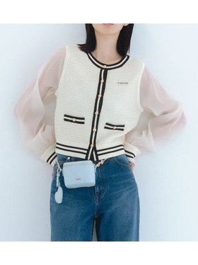 【ファーファー/FURFUR】 袖シアードッキングカーディガン人気、トレンドファッション・服の通販 founy(ファニー) ファッション Fashion レディースファッション WOMEN トップス・カットソー Tops/Tshirt カーディガン Cardigans カーディガン Cardigan シアー Sheer ドッキング Docking |ID:prp329100004488431