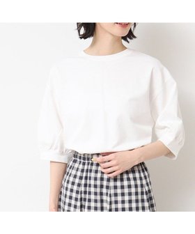 【デッサン/Dessin】の【360度可愛い・洗える】バックヘンリーカットソー(5分袖/XS~L) 人気、トレンドファッション・服の通販 founy(ファニー) ファッション Fashion レディースファッション WOMEN トップス・カットソー Tops/Tshirt カットソー Cut and Sewn カットソー Cut And Sew シンプル Simple バルーン Balloon ラウンド Round ワンポイント One Point 人気 Popularity 洗える Washable |ID:prp329100004488445
