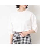 【デッサン/Dessin】の【360度可愛い・洗える】バックヘンリーカットソー(5分袖/XS~L) 人気、トレンドファッション・服の通販 founy(ファニー) ファッション Fashion レディースファッション WOMEN トップス・カットソー Tops/Tshirt カットソー Cut and Sewn カットソー Cut And Sew シンプル Simple バルーン Balloon ラウンド Round ワンポイント One Point 人気 Popularity 洗える Washable thumbnail ホワイト|ID: prp329100004488445 ipo3291000000031946135