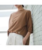 【デッサン/Dessin】の【360度可愛い・洗える】バックヘンリーカットソー(5分袖/XS~L) 人気、トレンドファッション・服の通販 founy(ファニー) ファッション Fashion レディースファッション WOMEN トップス・カットソー Tops/Tshirt カットソー Cut and Sewn カットソー Cut And Sew シンプル Simple バルーン Balloon ラウンド Round ワンポイント One Point 人気 Popularity 洗える Washable thumbnail キャメルブラウン|ID: prp329100004488445 ipo3291000000031946140