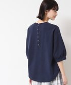 【デッサン/Dessin】の【360度可愛い・洗える】バックヘンリーカットソー(5分袖/XS~L) 人気、トレンドファッション・服の通販 founy(ファニー) ファッション Fashion レディースファッション WOMEN トップス・カットソー Tops/Tshirt カットソー Cut and Sewn カットソー Cut And Sew シンプル Simple バルーン Balloon ラウンド Round ワンポイント One Point 人気 Popularity 洗える Washable thumbnail ネイビー|ID: prp329100004488445 ipo3291000000031946144