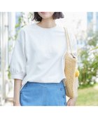 【デッサン/Dessin】の【360度可愛い・洗える】バックヘンリーカットソー(5分袖/XS~L) ホワイト|ID: prp329100004488445 ipo3291000000032191993