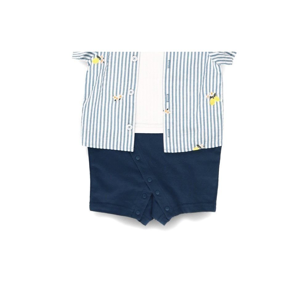 【ブランシェス/branshes / KIDS】の【おそろい】レモン フラワー総柄刺しゅう半袖カバーオール インテリア・キッズ・メンズ・レディースファッション・服の通販 founy(ファニー) 　ファッション　Fashion　キッズファッション　KIDS　春　Spring　切替　Switching　サッカー　Soccer　ショート　Short　ダンガリー　Dungarees　チュニック　Tunic　ドッキング　Docking　人気　Popularity　ハーフ　Half　フラワー　Flower　ベビー　Baby　半袖　Short Sleeve　ラベンダー　Lavender　S/S・春夏　Ss・Spring/Summer　おすすめ　Recommend　夏　Summer　旅行　Travel　エレガント 上品　Elegant　オフホワイト|ID: prp329100004488457 ipo3291000000031893278