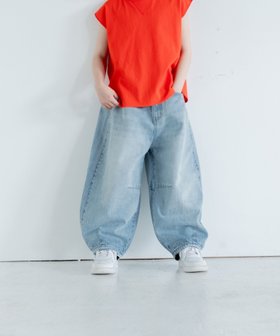 【ローリーズファーム/LOWRYS FARM / KIDS】のデニムコクーンパンツ 人気、トレンドファッション・服の通販 founy(ファニー) ファッション Fashion キッズファッション KIDS ボトムス Bottoms/Kids デニム Denim パッチワーク Patchwork |ID:prp329100004488458
