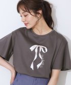 【クチュール ブローチ/Couture Brooch】の60リボンロゴプリント フレアーT 人気、トレンドファッション・服の通販 founy(ファニー) ファッション Fashion レディースファッション WOMEN ショルダー Shoulder シルケット Mercerization ドロップ Drop プリント Print リボン Ribbon thumbnail チャコールグレー|ID: prp329100004488646 ipo3291000000031645374