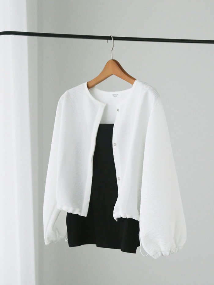 【テチチ/Te chichi】のしわしわノーカラーブルゾン インテリア・キッズ・メンズ・レディースファッション・服の通販 founy(ファニー) https://founy.com/ ファッション Fashion レディースファッション WOMEN アウター Coat Outerwear ブルゾン Blouson/Jackets シンプル Simple ドローコード Draw Cord ブルゾン Blouson |ID: prp329100004488733 ipo3291000000032210479